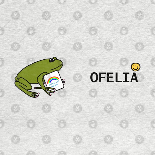 Frog Supports Essential Workers like Ofelia with Rainbow by ellenhenryart